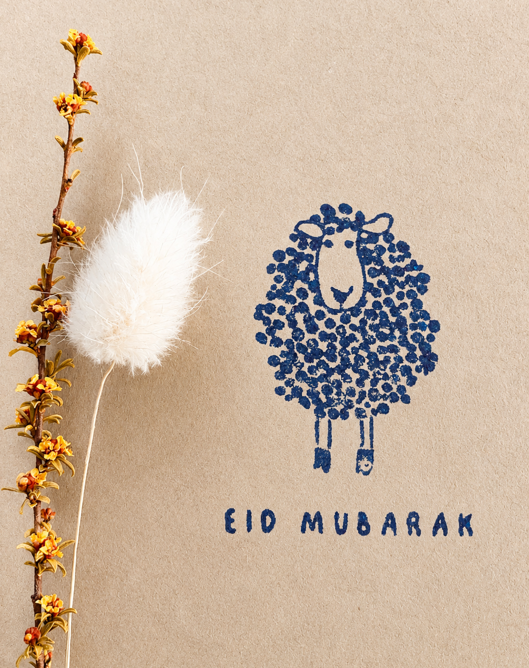 Holzstempel Eid al Adha Mubarak - Schaf