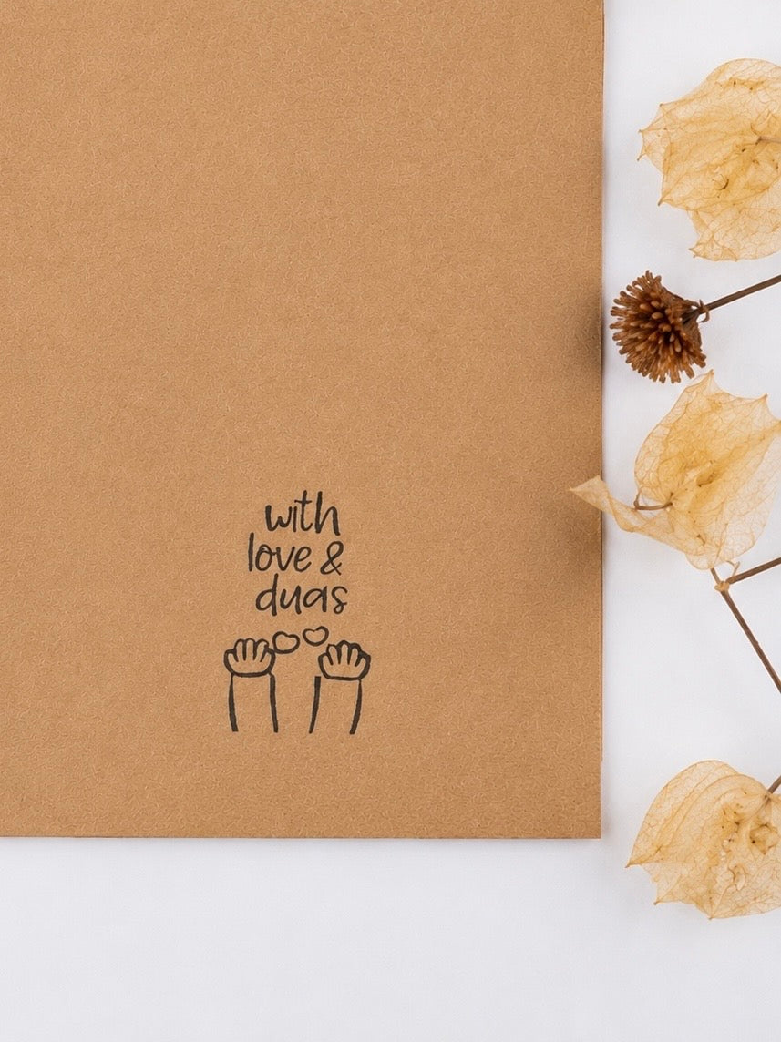 Holzstempel - With Love & Duas