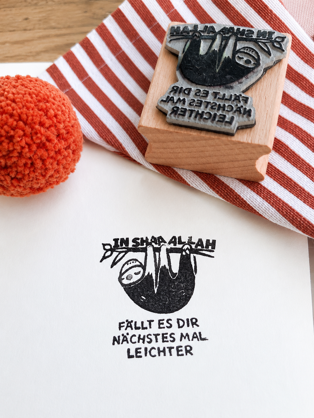 Islamischer Lehrerstempel - In Shaa Allah - Faultier
